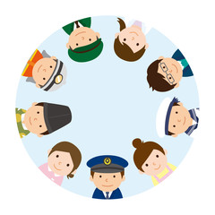 いろいろな仕事　人の輪 03