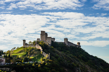 Fototapeta na wymiar Panorama of Assisi (Italy)