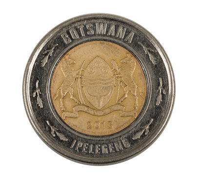 Detail of Botswana Pula coin