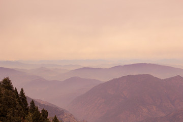 Rolling hills of Nainital at dusk