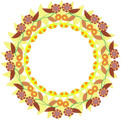 Spring circular ornament