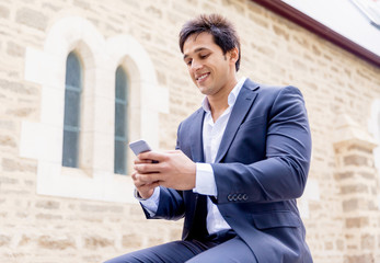 Portrait of confident businessman outdoors