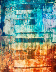 Colorful grunge painted background image.