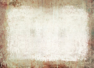 Bright beige textured background with darker edges.