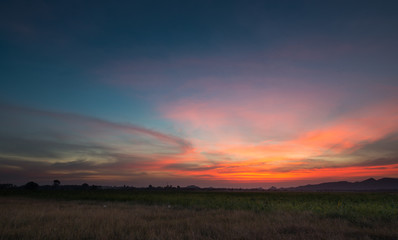 Fototapeta na wymiar twilight sky on sunset