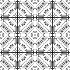 Fototapeta premium Design seamless monochrome geometric pattern