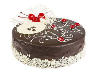Delicious biscuit cake with chocolate