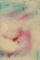 Watercolor painting on recycle paper.