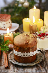Panettone - traditional italian christmas cake