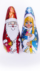 Chocolate Snow Maiden and Santa Claus