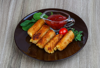 Fry cheese sticks