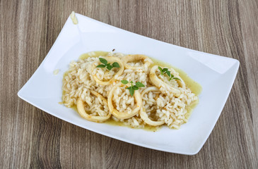 Squid risotto