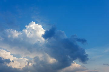 blue sky with clouds, clear weather sky background