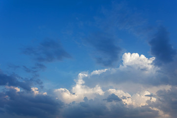 Naklejka na ściany i meble blue sky with clouds, clear weather sky background
