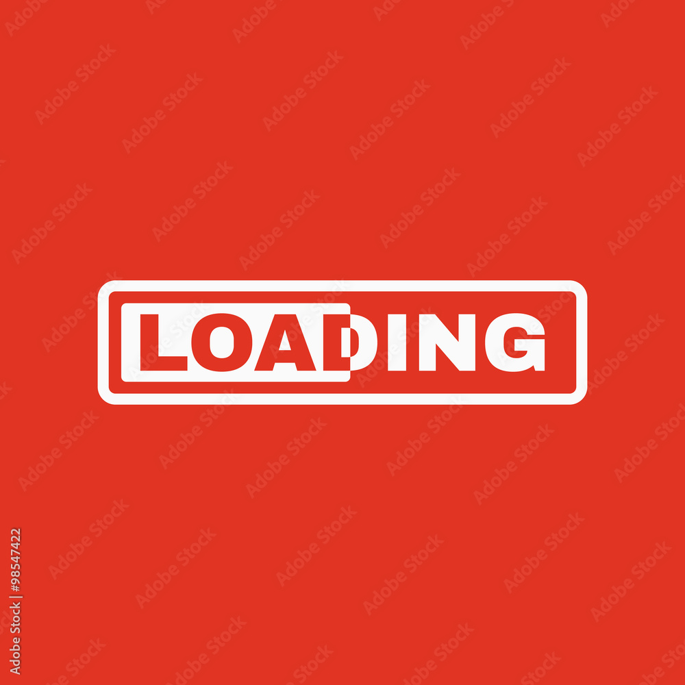 Poster the loading icon. preloader symbol. flat