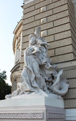Sculpture at the entrance to Odessa Opera House