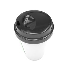 Coffee to go on white