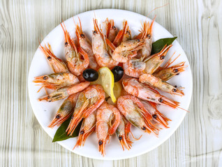 Boiled shrimps