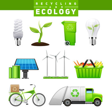 Recycling And Ecology Images Set