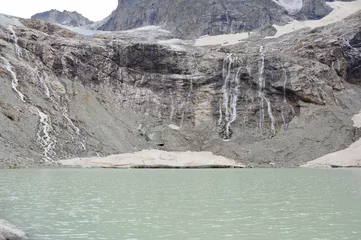 The mountain lakes and glaciers