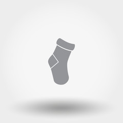 Christmas stocking. Flat icon.