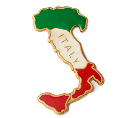 The souvenir magnet - the outline of Italy