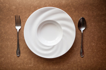 white plate