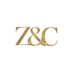 Z&C Initial logo. Ampersand monogram logo