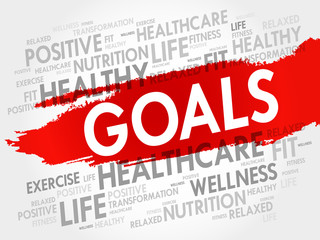 GOALS word cloud, fitness, sport, health concept