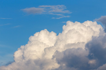 cloud on clear blue sky