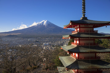 新倉山浅間公園より富士山