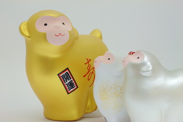 干支 猿の飾り