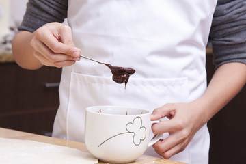 child cooking at home