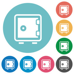 Flat strong box icons