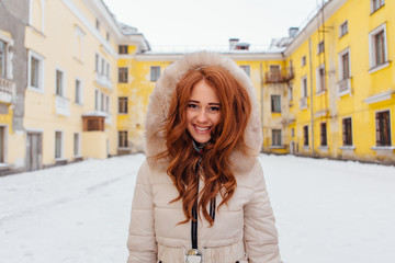 Beautiful red hair girl.