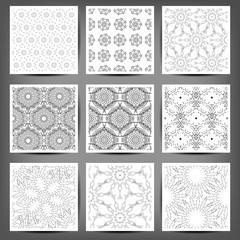 Set of Arabic seamless patterns, vector.