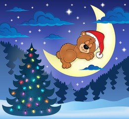 Christmas sleeping bear theme image 1