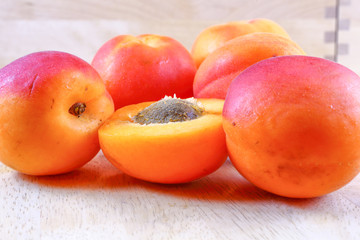 Naklejka na ściany i meble Fresh ripe juicy apricot