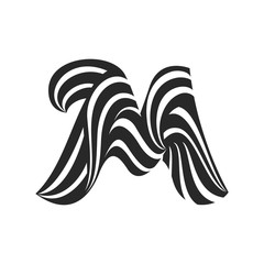 M letter logo formed by twisted lines.