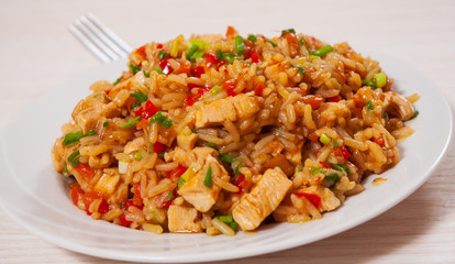 Chicken Breast with Rice and vegetables