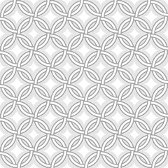 Poster Retro pattern - lines, circles and diamond stars © Slanapotam