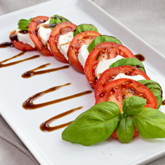 Classic italian tomato, cheese and basil salad