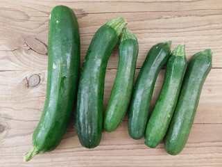 zucchini food on wooden base
