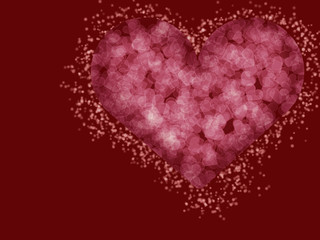 Shiny hearts bokeh light Valentine's day background 