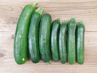 zucchini food on wooden base
