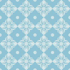 Seamless background image of fan shape cross flower pattern.
