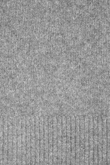 Gray woolen knitted background