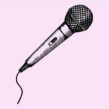 Premium Vector  Microphone for karaoke doodle style sketch illustration  hand drawn vector