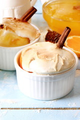 Christmas dessert baked with cinnamon orange vintage wooden background vintage retro style toned photo selective soft focus