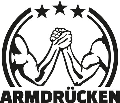 Arm wrestling (german) emblem